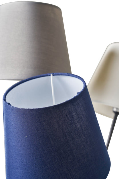 Trilogy - lampada da terra cappelli cotone blu/bianco/grigio