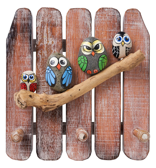Attaccapanni 4 civette sul ramo