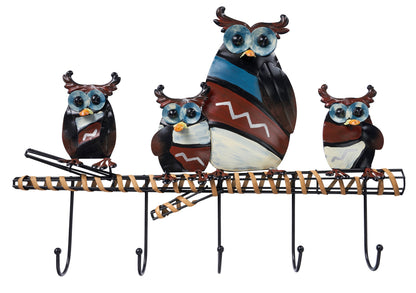 Attaccapanni gufi metallo