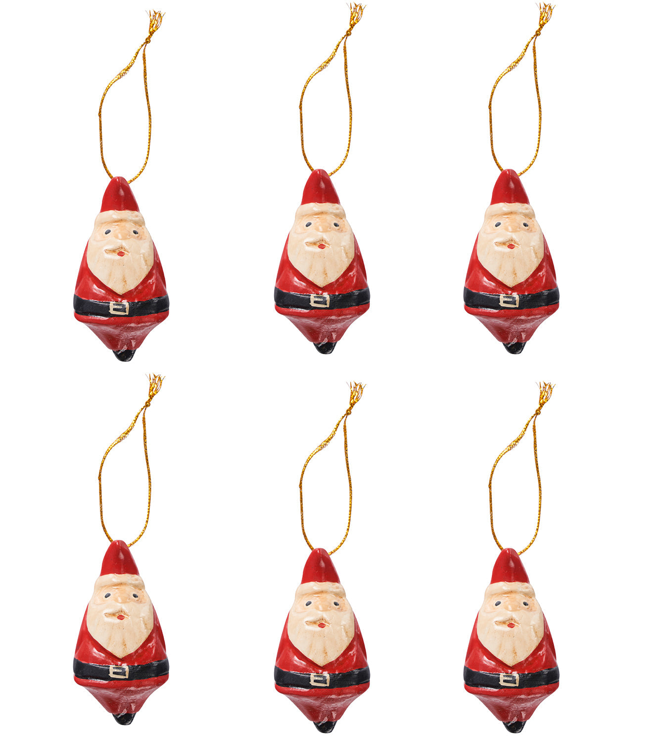 Decorazioni babbi natale set 1/6