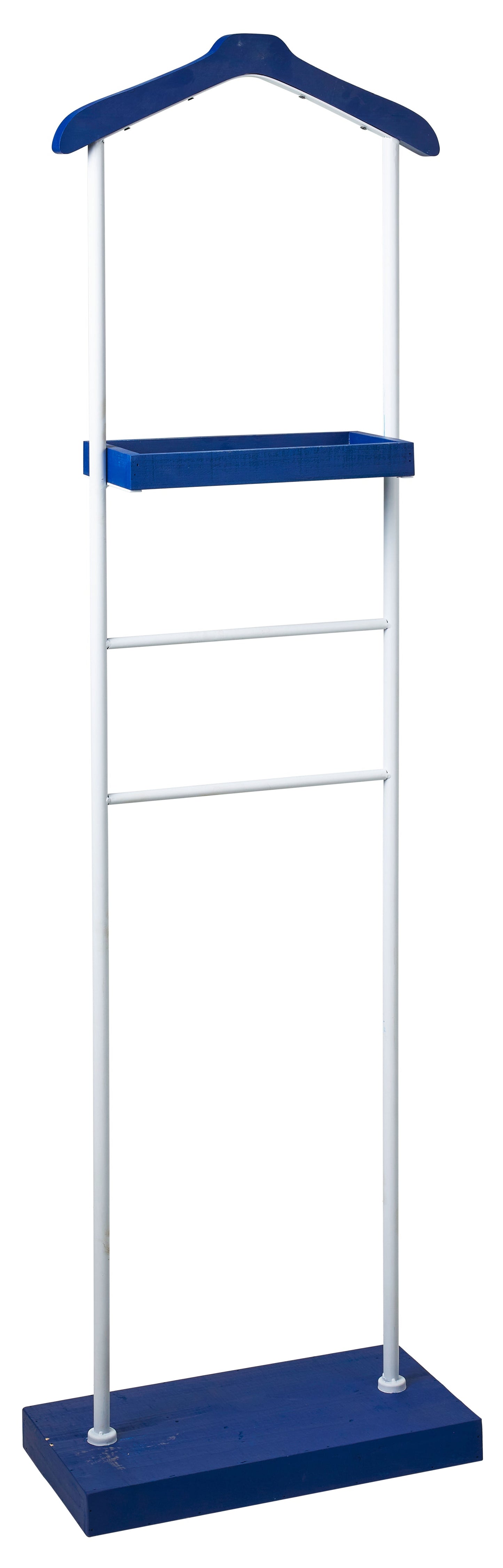 Servetto porta abiti blu e bianco