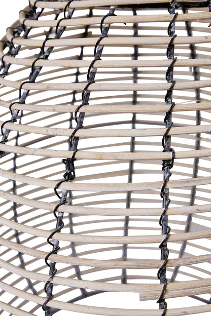 Cappello lampada cupola in rattan