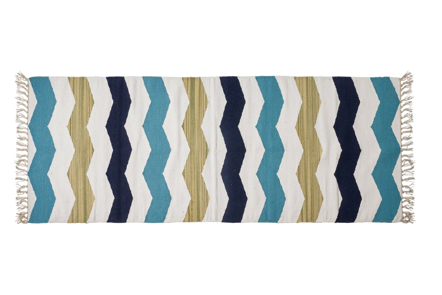 Tappeto zig zag strisce colorate 70x180