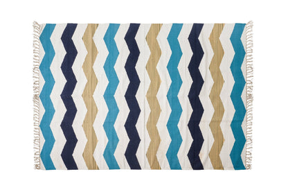 Tappeto zig zag strisce colorate 140x200
