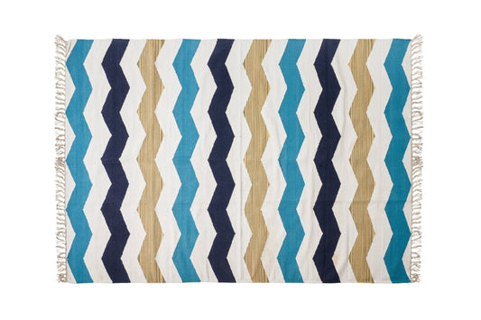 Tappeto zig zag strisce colorate 140x200