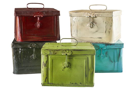 Scatola metallo in metallo - colori assortiti