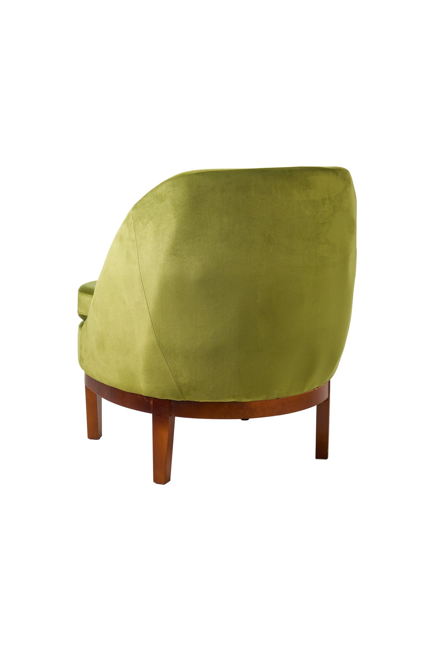 Isotta - poltrona con base in legno verde oliva