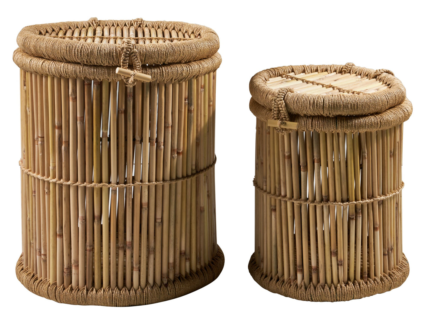 Ceste metallo set 1/2 rivestite in corda