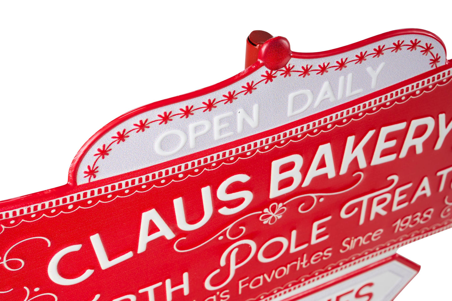 Merry - cartello indicazioni aperto tutti i giorni panetteria claus polo nord