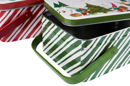 Merry - scatola metallo set 1/2 peppermint kisses