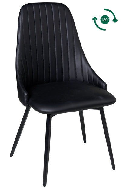 Elvis - sedia in pu nera