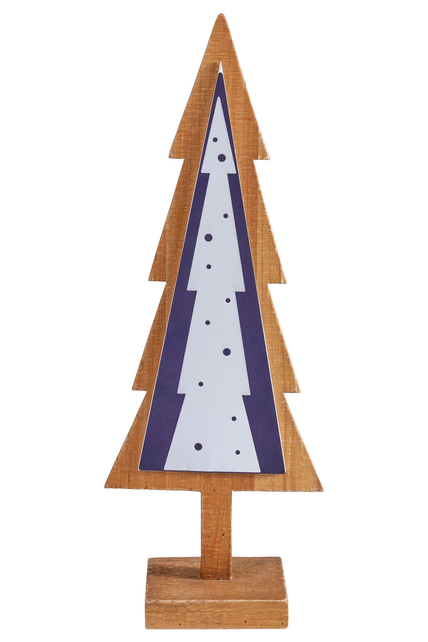 Merry - Albero Sagoma In Legno Con Palline Stilizzate