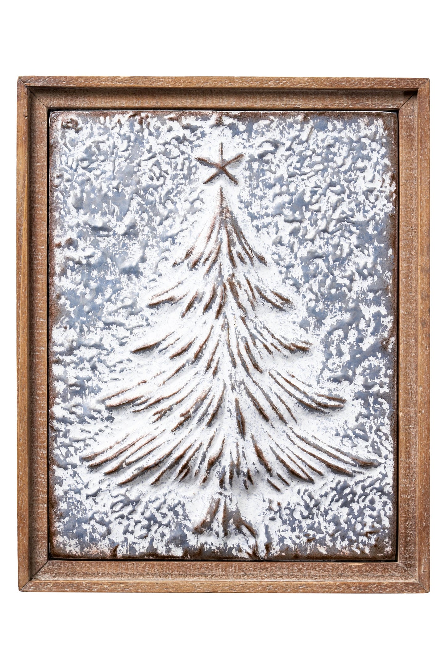 Allegro - Quadretto Metallo Albero In Rilievo Innevato