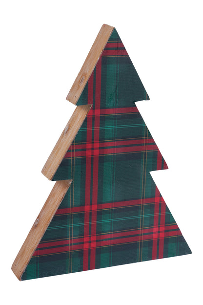 Merry - Alberello Sagoma Tartan Verde Rosso