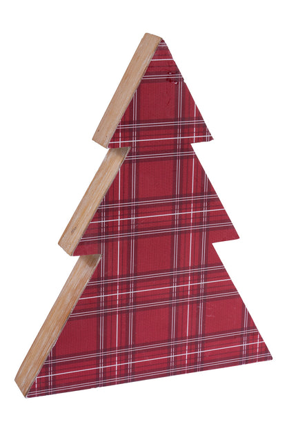 Merry - Alberello Sagoma Tartan Rosso