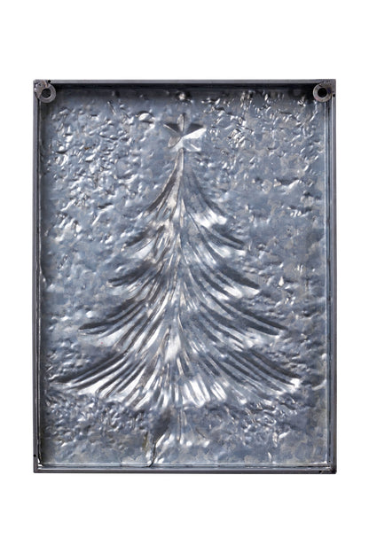 Merry - Quadretto Metallo Aòbero Verder Stella Rossa In Rilievo