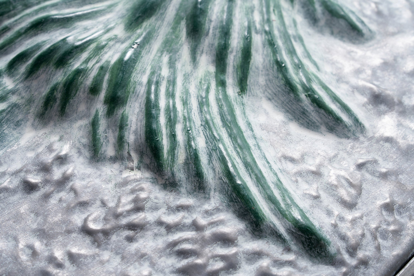 Merry - Quadretto Metallo Aòbero Verder Stella Rossa In Rilievo