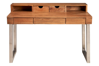 Merlbourne - scrivania gambe color acciaio