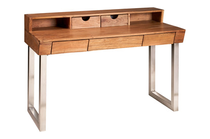 Merlbourne - scrivania gambe color acciaio