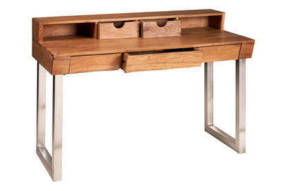 Merlbourne - scrivania gambe color acciaio