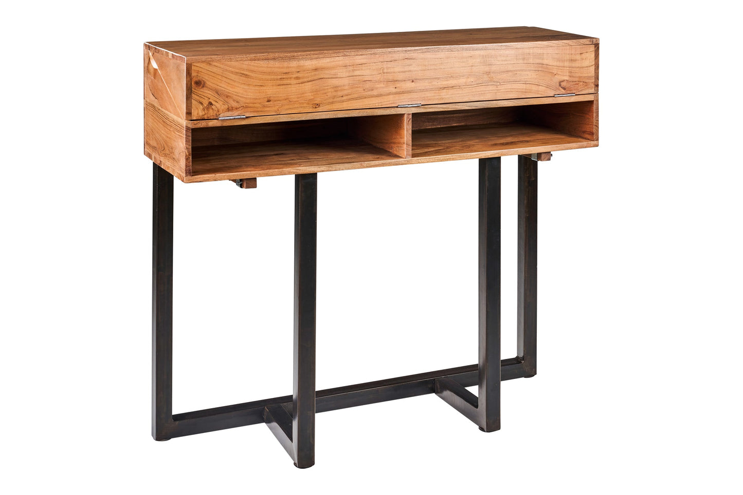 Scrivania con gambe in ferro