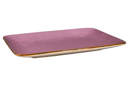 Mediterraneo - Piatto Rettangolare in Gres Rosa