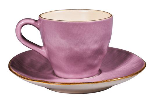 Mediterraneo - Tazzina Caffe con Piattino Rosa