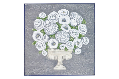 Natura morta - quadro bouquet fondo grigio