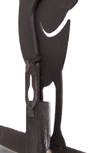 Decoro - 3 Portavasi in Ferro con Uccellini