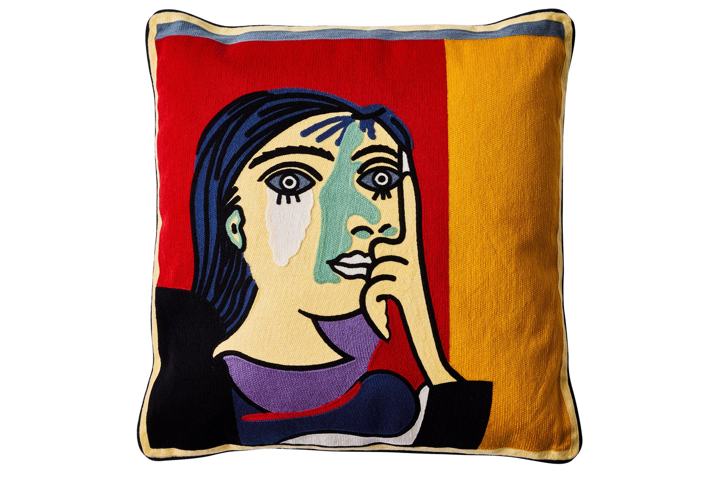 Ricamo - cuscino modern art les doutes de la femme