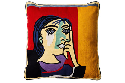 Ricamo - cuscino modern art les doutes de la femme