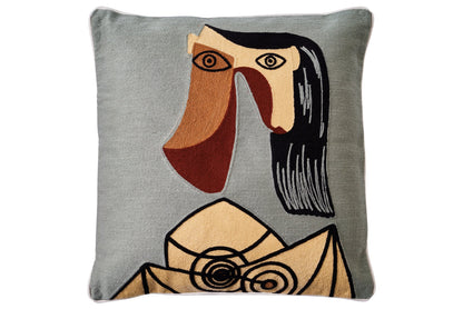 Ricamo - Cuscino in Cotone Arte Moderna