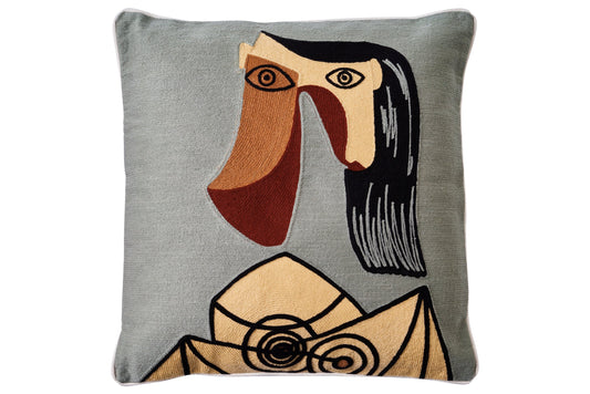 Ricamo - Cuscino in Cotone Arte Moderna