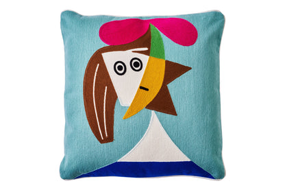 Ricamo - cuscino cubismo art buste géométrique de femme