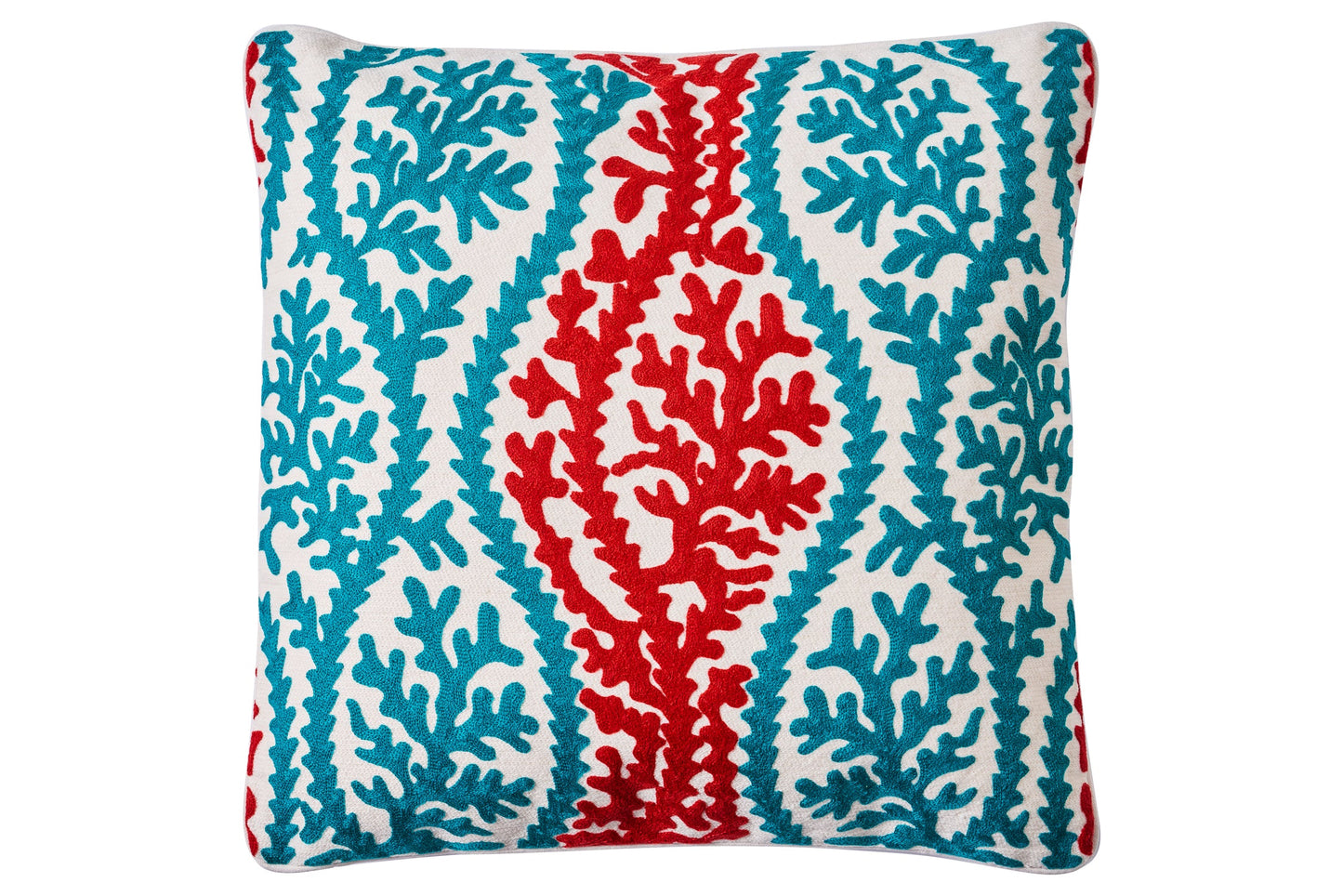 Ricamo - cuscino bianco corallium