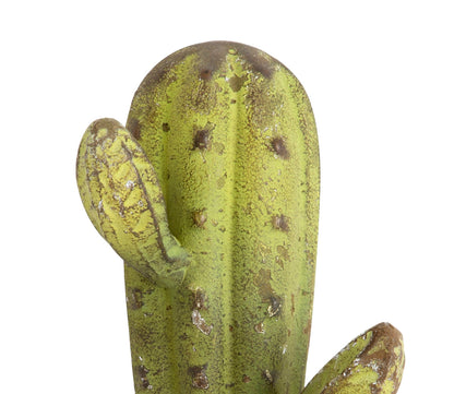 Cactus - attaccapanni in metallo verde - 2 ganci