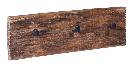 Attaccapanni legno ganci metallo - 3 posti