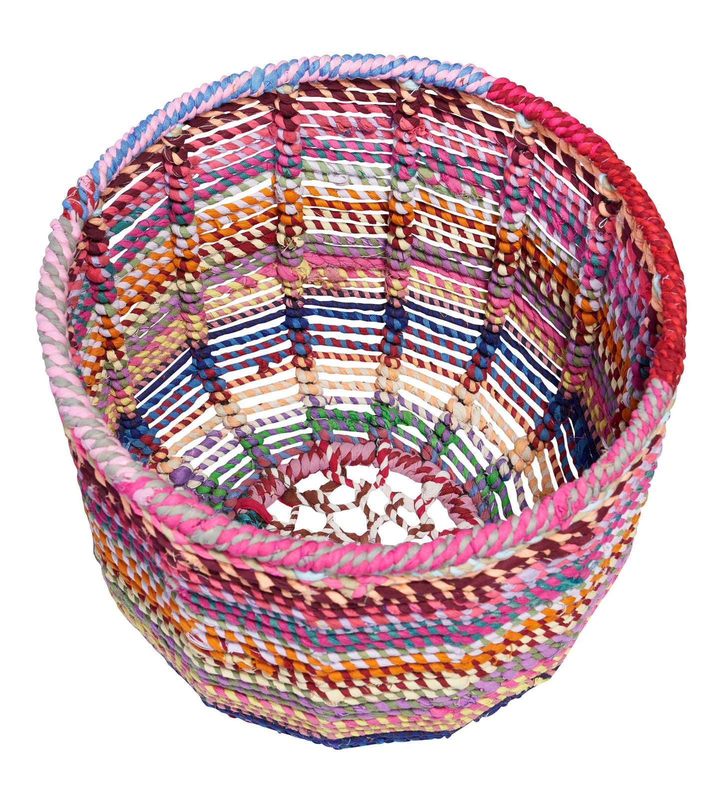 Cesta rotonda in cotone di recupero - set 1/2