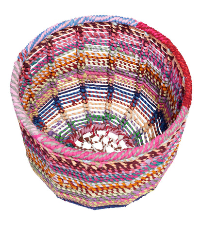 Cesta rotonda in cotone di recupero - set 1/2