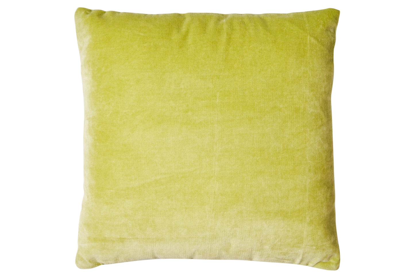 Cuscino - velluto e cotone giallo