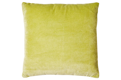 Cuscino - velluto e cotone giallo