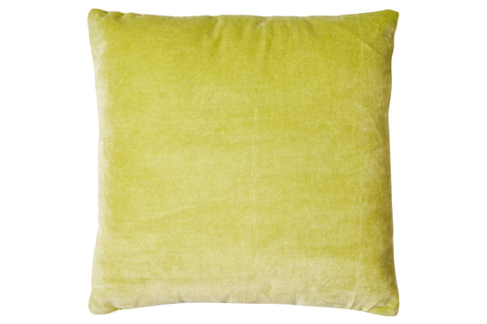 Cuscino - velluto e cotone giallo