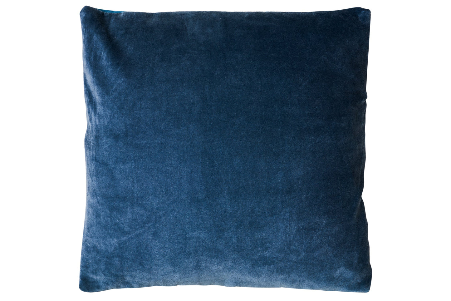 Cuscino - velluto di cotone azzurro