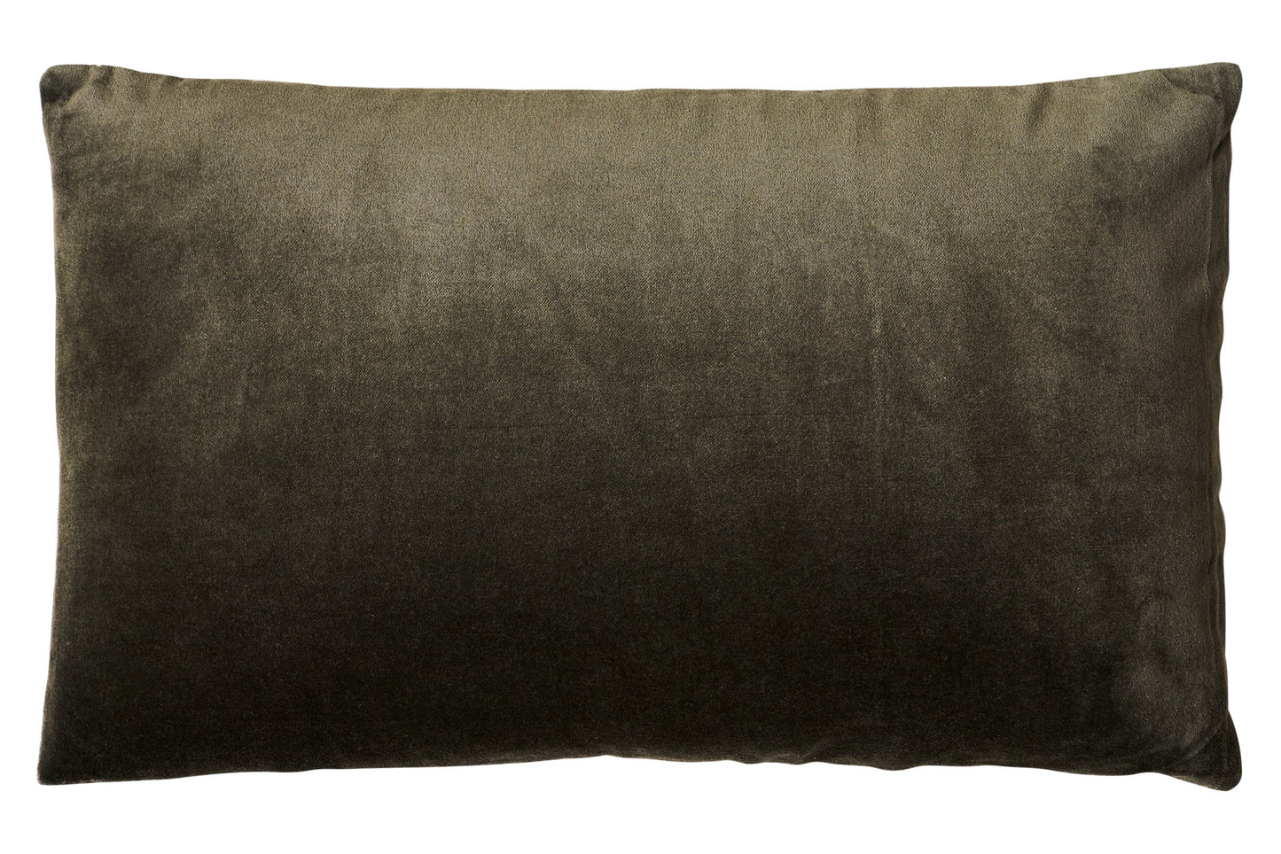 Cuscino - velluto di cotone verde scuro rettangolare
