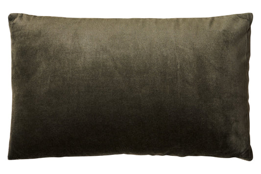 Cuscino - velluto di cotone verde scuro rettangolare