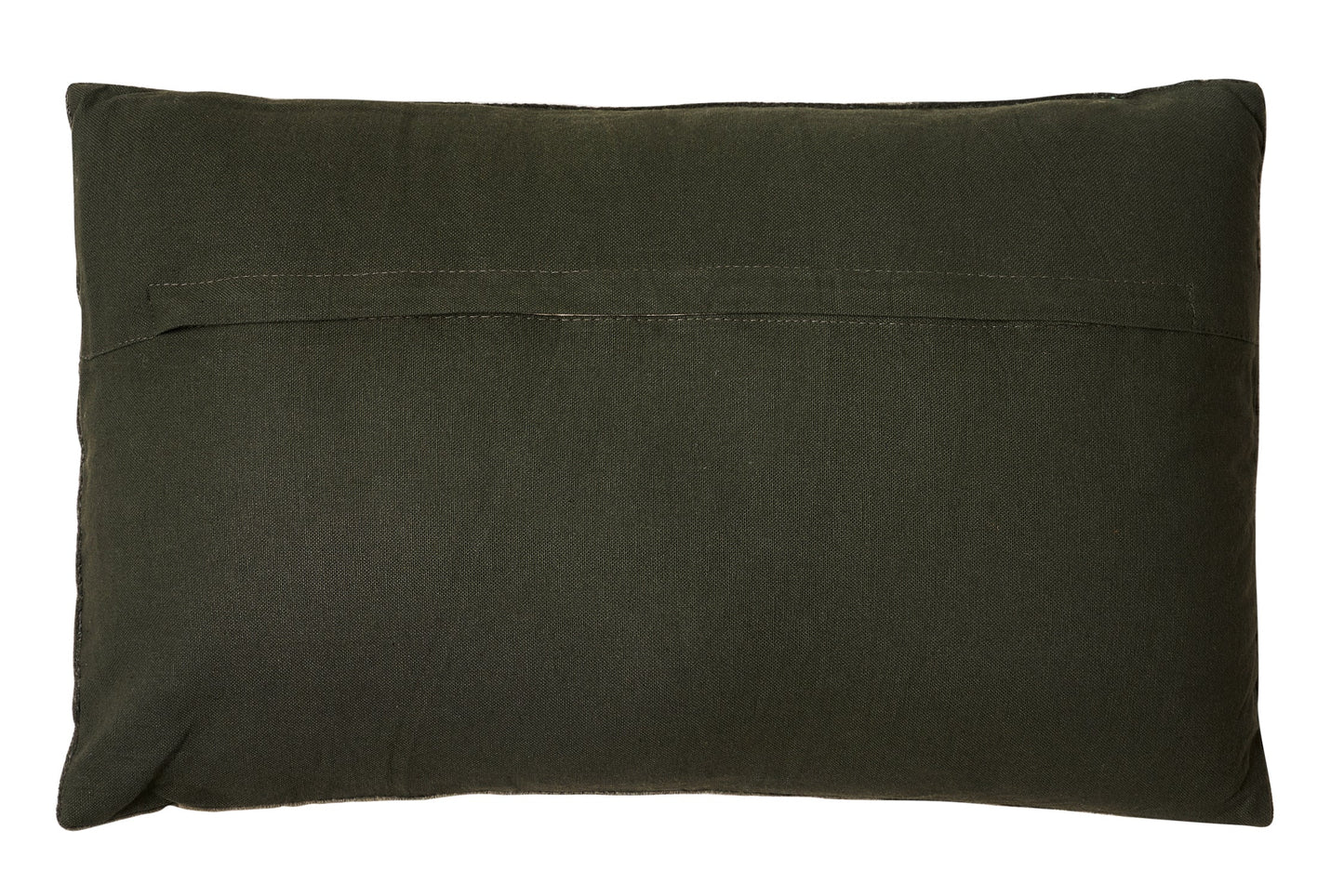 Cuscino - velluto di cotone verde scuro rettangolare