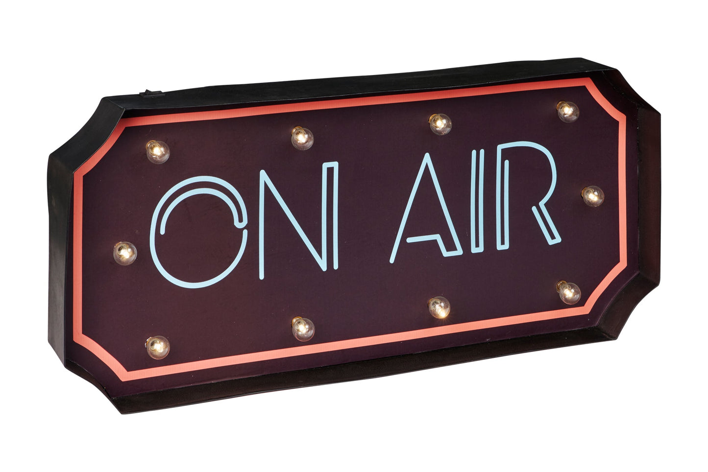 On air - insegna metallo con luci multicolor