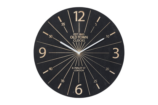 Est 1853 - orologio da appendere nero