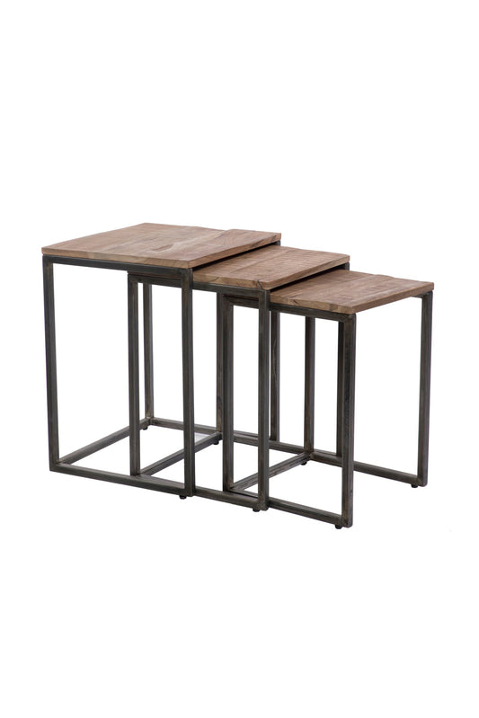 Tavolino basso in legno - set 1/3