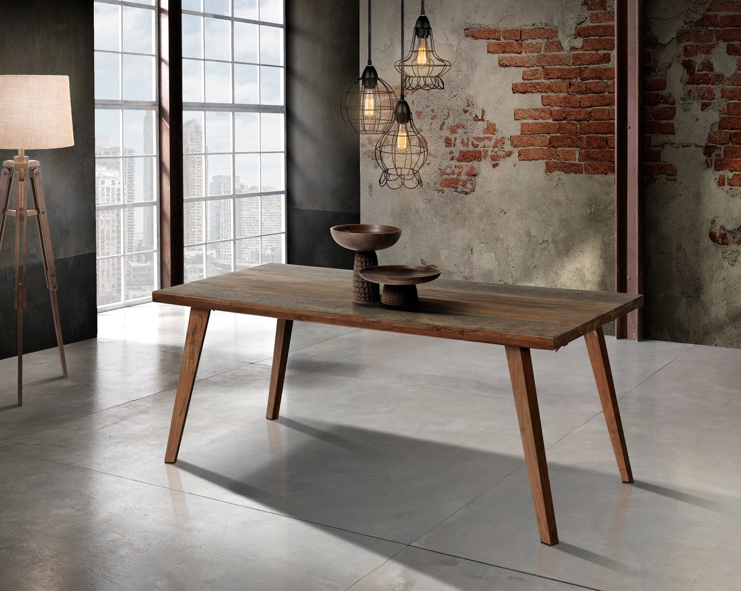 Menphis - tavolo da pranzo in legno prolunghe estraibili